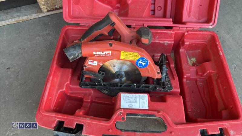 HILTI SC70W-A22 cordless circular saw c/w case