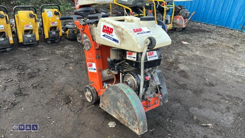 HUSQVARNA petrol road saw c/w dust suppression bottle