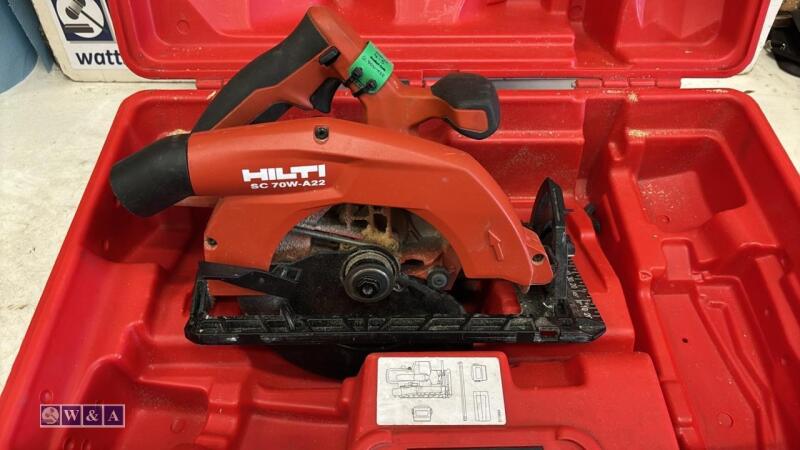 HILTI SC-70W-A22 cordless circular saw c/w case