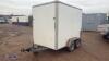 8 x 5 twin axle box trailer c/w rear loading door