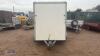 8 x 5 twin axle box trailer c/w rear loading door - 8