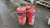 3 x fire extinguishers