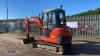 2016 KUBOT KX61-3 rubber tracked excavator (383724) with bucket, blade, piped & Q/hitch - 3