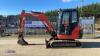 2016 KUBOT KX61-3 rubber tracked excavator (3281045) with bucket, blade, piped & Q/hitch - 3