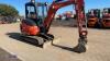 2016 KUBOT KX61-3 rubber tracked excavator (3281045) with bucket, blade, piped & Q/hitch - 8