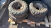 4 x 3 stud quad wheels & tyres - 2