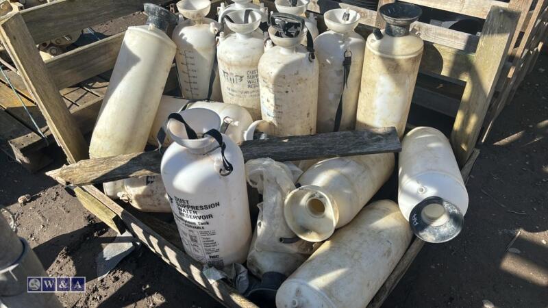 Crate of dust suppression bottles