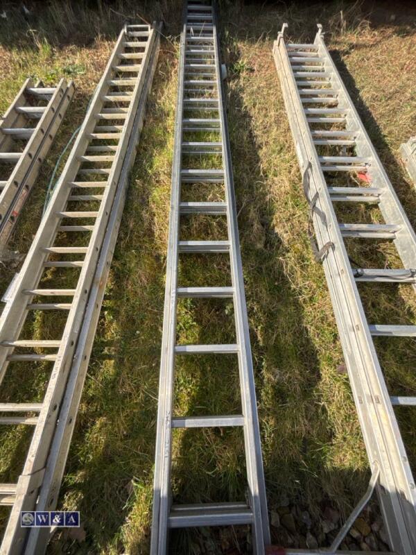 Aluminium double extension ladders (approximately 32ft)