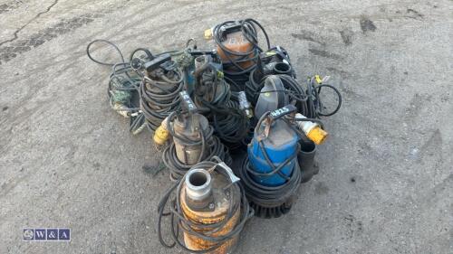 Approx 10 x 110v submersible pumps