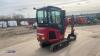 2022 YANMAR SV15VT rubber tracked excavator S/n: 19537) with bucket, blade, piped, expanding tracks & cab - 5