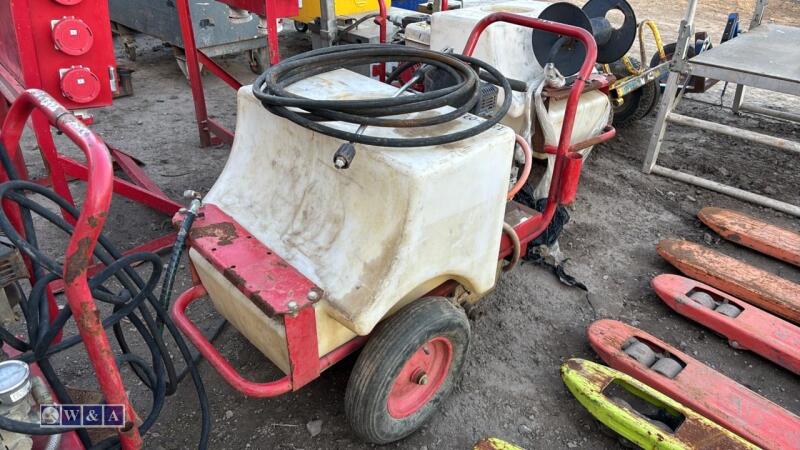 DEMON petrol driven jet wash c/w tank & hose