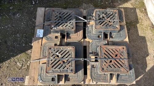 4 x approximately 12'' square drain covers (9)