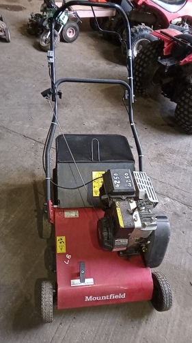 MOUNTFIELD petrol scarifier c/w collection box