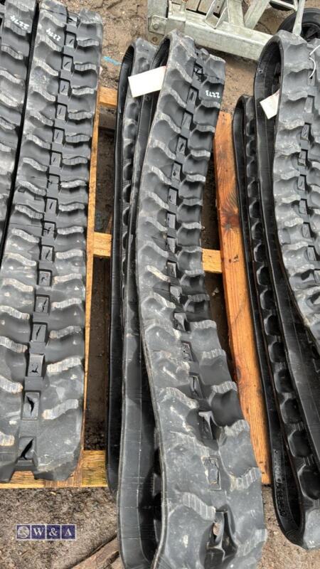 Pair of JCB rubber tracks (unused) (180/72/37)