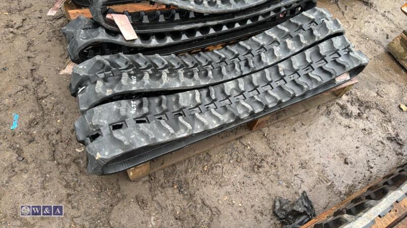 Pair of JCB rubber tracks (unused) (180/72/37)