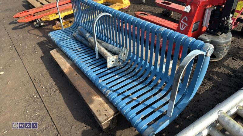 Galvanised park bench