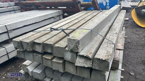 Quantity of approximately 6' universal concrete fence posts (18)