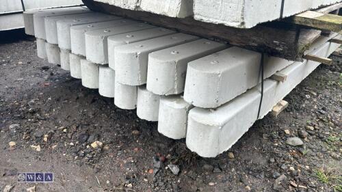 Quantity of approximately 6' universal concrete fence posts (16)