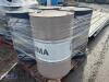 4 x empty metal oil drums (208ltr) - 3