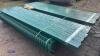 Security fencing of 25 x panels (8' x 7' x 5mm) plastic coated & 26 x fence posts (60 x 60) c/w fittings (all approx) - 6