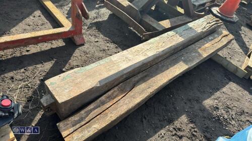 2 x Oak beams (approximately 8ft x 7'' x 5'' & 7ft 8'' x 8'')