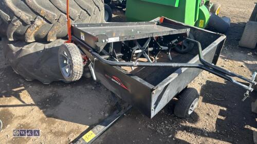 Aerator spiker & manual tip trailer to suit compact tractor