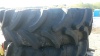 4 x Tyres on John Deere 8 stud rims ( 2 x 480/70R30) (2 x 320/70R24) - 4