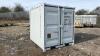 BASTONE 8' steel site cabin with barn doors & personnel door