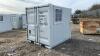 BASTONE 8' steel site cabin with barn doors & personnel door - 3