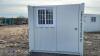 BASTONE 8' steel site cabin with barn doors & personnel door - 6
