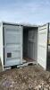 BASTONE 8' steel site cabin with barn doors & personnel door - 14