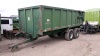 2007 BAILEY 15t twin axle tipping trailer c/w hydraulic back door, spring draw bar (s/n 6514)