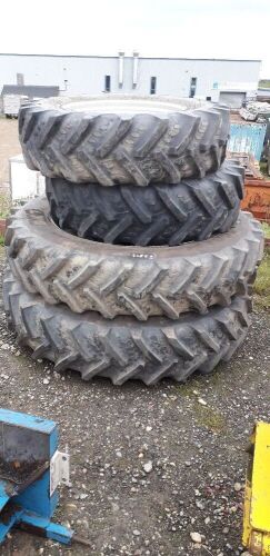 2 x 380/85 R30 & 2 x 380/90/R46 wheels & tyres to suit DEUTZ AGROTRON