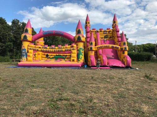 Bouncy castle & slide c/w blowers