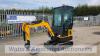 2021 LM10 1t rubber tracked excavator (s/n 21C070319) with 3 buckets, blade, piped, off-set, cab & service kit