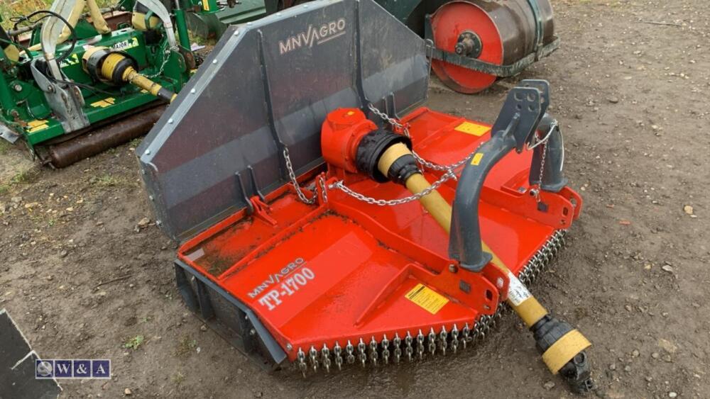 MNV AGRO 1.7m cut chain flail mower / mulcher c/w adjustable skids ...