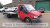 2002 FORD TRANSIT recovery truck c/w 8ft aluminium ramps (MV02 FSG) (Red) (MoT 19th July 2021) (V5 & MoT in office) - 2