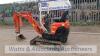 2012 KUBOTA K008-3 rubber tracked micro excavator (s/n 23462) with 2 buckets, blade, piped & expanding tracks - 2