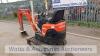 2012 KUBOTA K008-3 rubber tracked micro excavator (s/n 23462) with 2 buckets, blade, piped & expanding tracks - 3