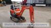 2012 KUBOTA K008-3 rubber tracked micro excavator (s/n 23462) with 2 buckets, blade, piped & expanding tracks - 5