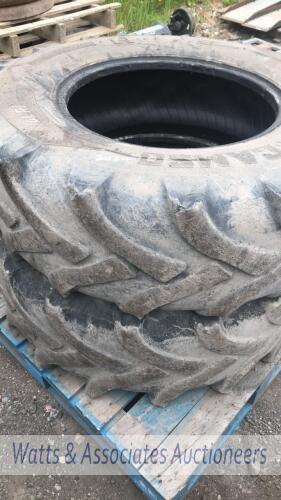 Pair of 15.5/80 - 24 tyres